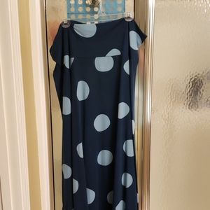 Lularoe teal dotted maxi dress/skirt 3x